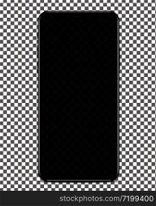 phone vector with transparent screen on transparent background