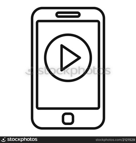 Phone video edit icon outline vector. Mobile smartphone. Motion content. Phone video edit icon outline vector. Mobile smartphone