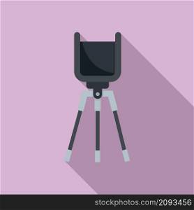 Phone video stand icon flat vector. Mobile tripod. Smartphone camera stand. Phone video stand icon flat vector. Mobile tripod