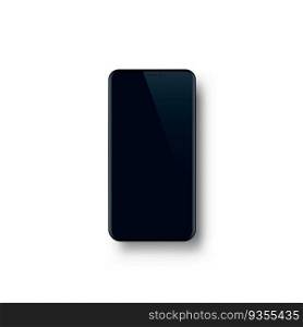Phone with a black screen, object electronics. Vector illustration