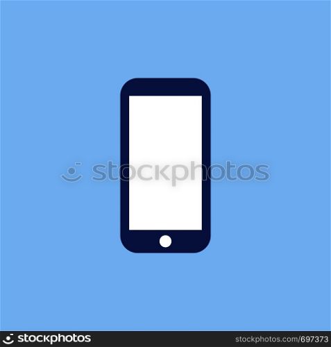 Phone with white screen in flat design. Smartphone icon. Mobile phone vector icon. Eps10. Phone with white screen in flat design. Smartphone icon. Mobile phone vector icon