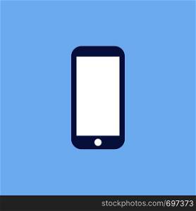 Phone with white screen in flat design. Smartphone icon. Mobile phone vector icon. Eps10. Phone with white screen in flat design. Smartphone icon. Mobile phone vector icon