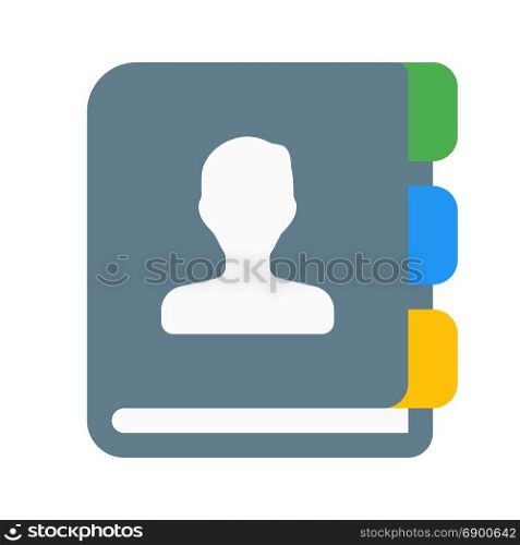phonebook, icon on isolated background