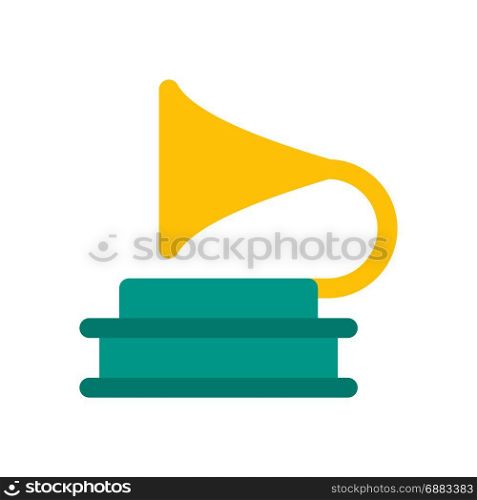 phonograph, icon on isolated background