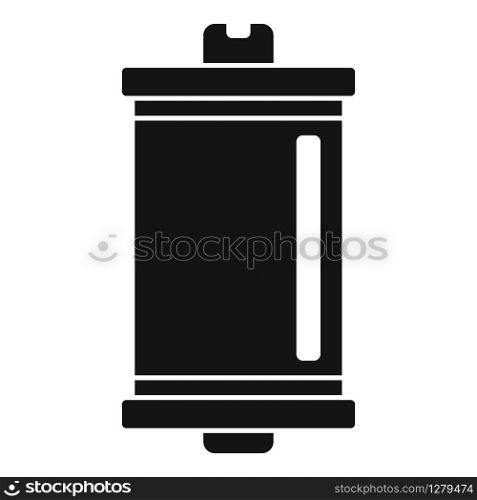 Photo camera film icon. Simple illustration of photo camera film vector icon for web design isolated on white background. Photo camera film icon, simple style