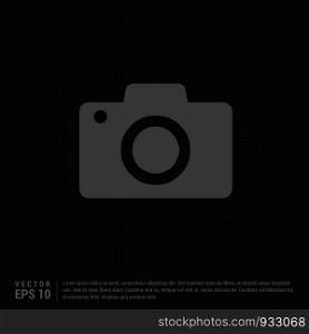 Photo camera icon - Black Creative Background - Free vector icon