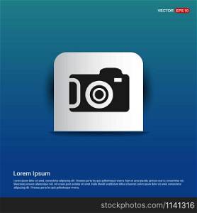 Photo camera icon - Blue Sticker button