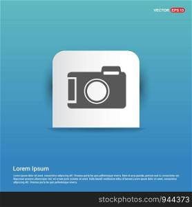 Photo camera icon - Blue Sticker button