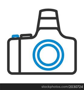 Photo Camera Icon. Bold outline design with editable stroke width. Vector Illustration.