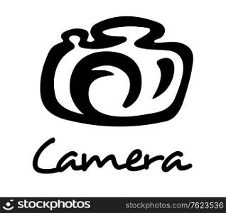 Photo camera icon for any multimedia or photography design