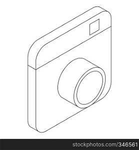Photo camera icon in isometric 3d style isolated on white background. Photo camera icon, isometric 3d style