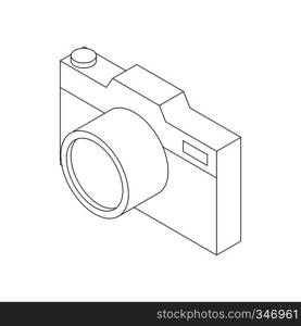 Photo camera icon in isometric 3d style on a white background. Photo camera icon, isometric 3d style