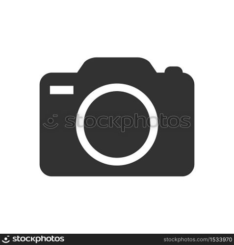 Photo camera icon isolated on white background. Vector illustration