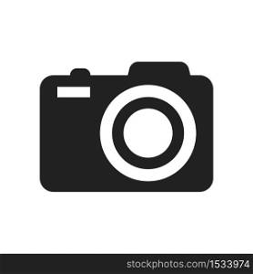 Photo camera icon isolated on white background. Vector illustration