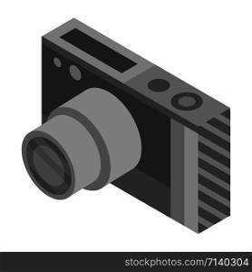 Photo camera icon. Isometric of photo camera vector icon for web design isolated on white background. Photo camera icon, isometric style