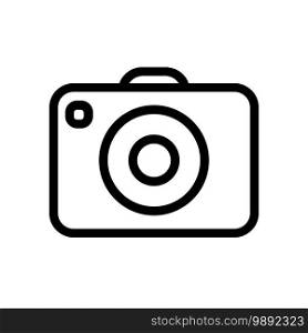 Photo camera icon on a white background. Photo camera icon
