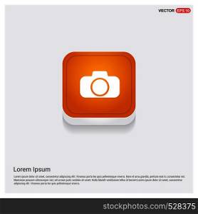 Photo camera icon Orange Abstract Web Button - Free vector icon