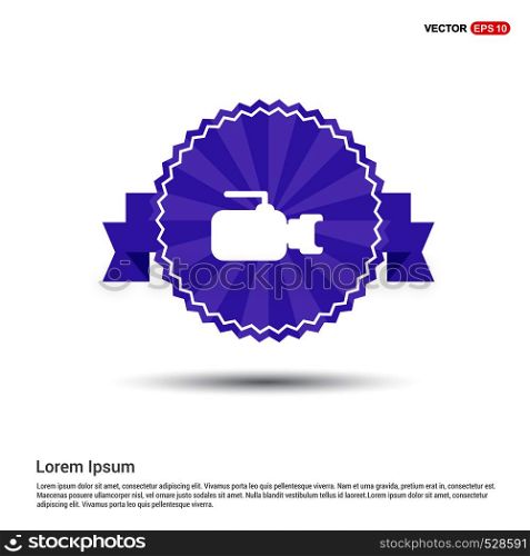 Photo camera icon - Purple Ribbon banner