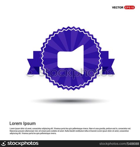 Photo camera icon - Purple Ribbon banner