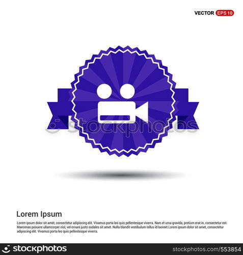 Photo camera icon - Purple Ribbon banner