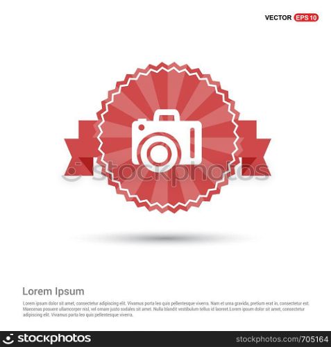 Photo camera icon - Red Ribbon banner
