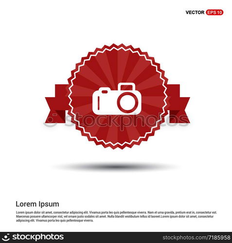 Photo camera icon - Red Ribbon banner