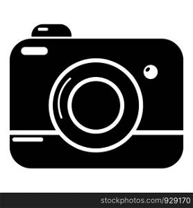 Photo camera icon . Simple illustration of photo camera vector icon for web design isolated on white background. Photo camera icon , simple style