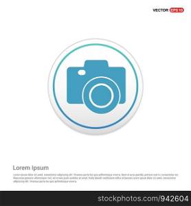 Photo camera icon - white circle button