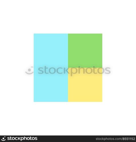 Photo collage flat color ui icon. Composite photograph. Photomontage. Image editor instrument. Simple filled element for mobile app. Colorful solid pictogram. Vector isolated RGB illustration. Photo collage flat color ui icon