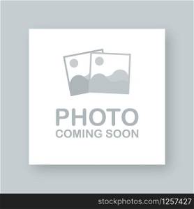 Photo coming soon. Picture frame. Vector stock illustration.. Photo coming soon. Picture frame. Vector stock illustration