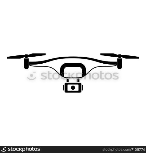 Photo drone icon. Simple illustration of photo drone vector icon for web design isolated on white background. Photo drone icon, simple style