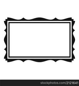 Photo frame icon simple vector. Picture wall art. Design template. Photo frame icon simple vector. Picture wall art