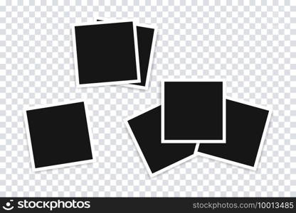 Photo frame mockup collection. Photo frames vector templates with realistic shadow. Stock vector elements. EPS 10
