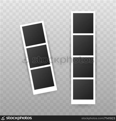 Photo frame mockup design. Realistic photograph with blank space for your image. Vector stock illustration. Photo frame mockup design. Realistic photograph with blank space for your image. Vector stock illustration.