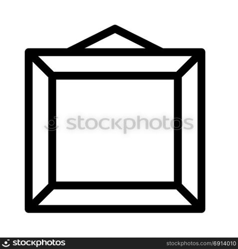 photo frame rectangular, icon on isolated background