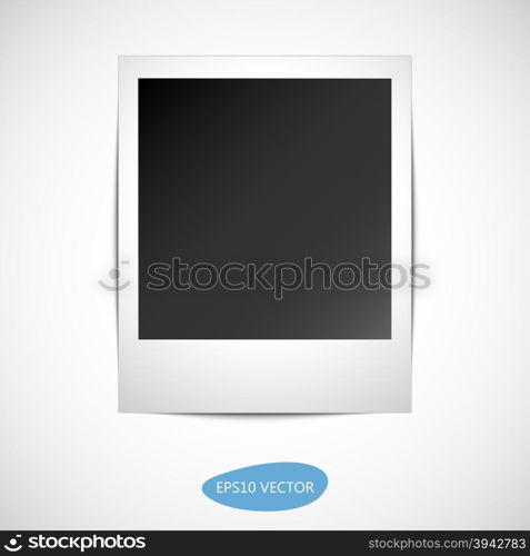 Photo Frame with shadow. Retro Photo Frame With Shadow - Isolated Vector Illustration.