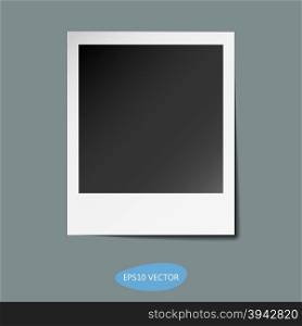 Photo Frame with shadow. Retro Photo Frame With Shadow - Isolated Vector Illustration.