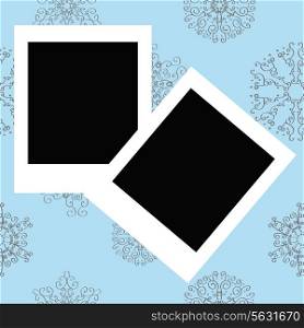 Photo Frames on Winter christmas new year seamless pattern