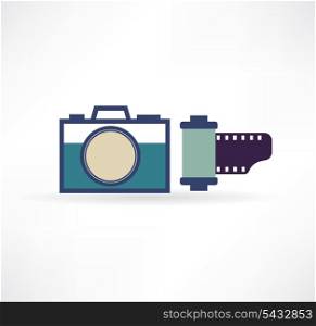 Photo icon. Camera with the film