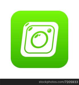Photo icon green vector isolated on white background. Photo icon green vector