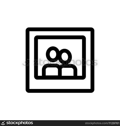 Photo lovers icon vector. A thin line sign. Isolated contour symbol illustration. Photo lovers icon vector. Isolated contour symbol illustration