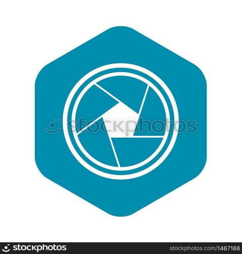 Photo objective icon. Simple illustration of photo objective vector icon for web. Photo objective icon, simple style