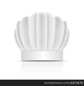Photo of a chefs hat traditionally called a toque blanche. Vector illustration