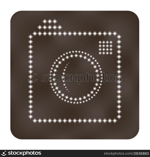 Photo or camera icon as stars. Vector illustration