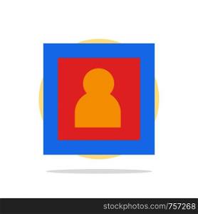 Photo, Photographer, Photography, Portrait Abstract Circle Background Flat color Icon
