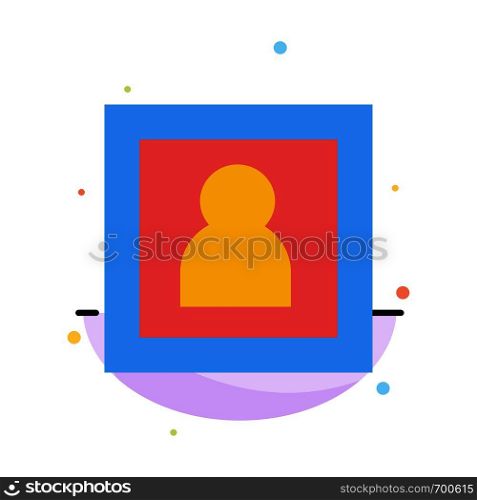 Photo, Photographer, Photography, Portrait Abstract Flat Color Icon Template