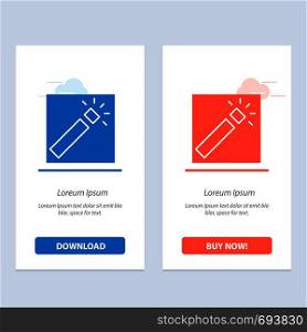 Photo, Photographer, Photography, Retouch Blue and Red Download and Buy Now web Widget Card Template