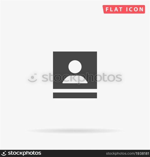 Photo, Picture flat vector icon. Glyph style sign. Simple hand drawn illustrations symbol for concept infographics, designs projects, UI and UX, website or mobile application.. Photo, Picture flat vector icon