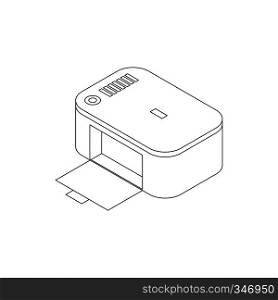 Photo printer icon in isometric 3d style on a white background. Photo printer icon, isometric 3d style