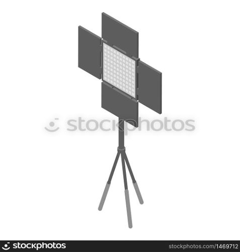 Photo studio spotlight icon. Isometric of photo studio spotlight vector icon for web design isolated on white background. Photo studio spotlight icon, isometric style